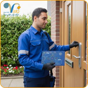 پاکت پستی سفارشی در دستان پستچی