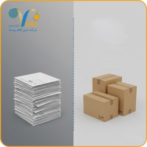 تفاوت فضای اشغالی پاکت حبابدار دربرابر کارتن